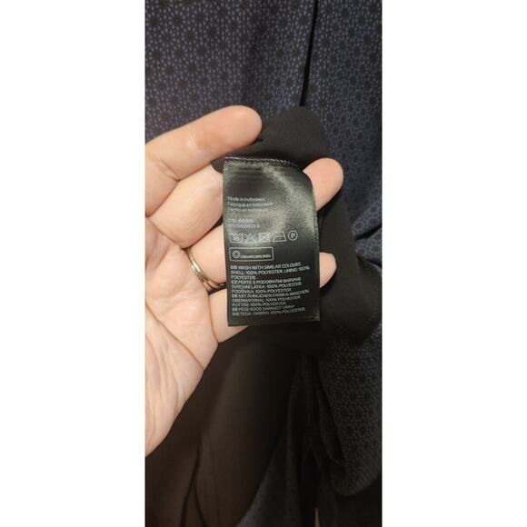 H&M Hi Lo Hem Shift Dress in Navy and Black Size 6 - Picture 10 of 10